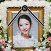 故정다빈, 가족들 눈물속에 입관