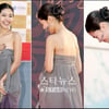 [★포토]이윤지, '드레스 흘러내릴까 조마조마'