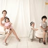 '슈퍼맘' 슈, 아들 유-쌍둥이 딸 라율·라희와 훈훈 화보