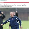 "'전설' 구드욘센, 이청용과 한솥밥.. 볼턴 복귀"(英언론)
