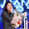 [WKBL시상식] '팀 해체' 한채진, 눈물의 모범선수상 "좋은 희망 왔으면"
