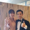 유인영, 새신랑 강남과 투샷 "꼬마신랑, 아름다운 신부와 행복해"