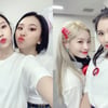 트와이스 다현·미나·채영, '입술 쭉' 셀카 공개