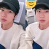 방탄소년단 진, 순둥순둥한 사진 공개 '모자써도 귀엽진'
