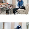 티아라 지연, 파란색 웨이브 파마로 뽐낸 '힙'
