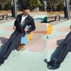 주우재, 어린이 놀이기구 타다가 "꼈어요"..웃음
