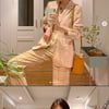 강민경, 체크무늬 바지까지 찰떡 소화..남다른 패션 센스