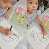 '백종원♥' 소유진, 막내딸 세은이의 아빠 그리기..붕어빵 부녀