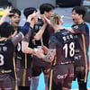 ‘우리카드 나와!’ OK금융그룹, KB손보 3-1 완파... PO 진출