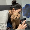 '김우빈♥'신민아, 10살 반려견 우디와 함께..귀엽고 귀엽다[스타IN★]