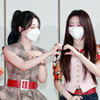 연희-다현 '하트 만들어볼까'[★포토]