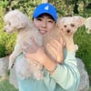 '강남♥' 이상화, 행복 근황 공개 "강아지 목도리 했어요"