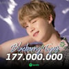 방탄소년단 슈가 피처링 맥스 'Blueberry Eyes' 스포티파이 1억 7700만..인기ing