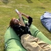 이미주, 잔디밭에서 흥에 취해~ 한줌 허리 '발랄 여신' [스타IN★]