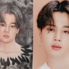 '천사와 인간의 경계' 방탄소년단 지민, 인도 아트페어 초상화 전시..예술가들의 뮤즈 '21세기 美의 기준'