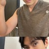 김우빈, 소매 없이 태평양 어깨 자랑..너무 넓어서 짤렸네