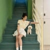 강민경, 계단에 앉아 뽐낸 '무결점 각선미'...사람 아닌 인형~[스타IN★]
