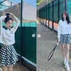 강민경, 테니스 룩 찰떡 소화.."테니스가 예쁜 스포츠였나"[스타IN★]