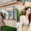 '17살 연하♥' 미나, 35년지기 결혼식 방문…신부보다 예뻐 [스타IN★]