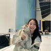 김다미, 강아지 '찹쌀이' 안고 활짝.."누가 찹쌀이 인지" [스타IN★]
