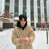 정동원, 눈 오는 날 학교에서 찐빵..영락없는 중학생[스타IN★]