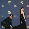 홍성흔-김정임 '드레스는 소중해'[★포토]