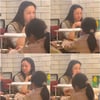 '김태용♥' 탕웨이, 딸과 함께 피자로 외식..행복한 '브이'