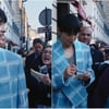 '득남' 송중기, 육아 중 로마서 파리로 '본업'..길거리 팬 사인회까지