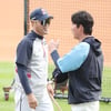 [포토] 조성환-고영민 '턱돌이와 가제트의 평행이론'