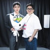 방시혁, 방탄소년단 진과 '흐뭇' 투샷 "전역 축하해"