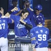 [포토] 박진만 '사자가 먼저 웃었다'
