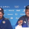'金' 김우진, 마이크 켜진 줄 모르고... '銀' 엘리슨에게 "와우" 감탄한 사연