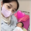 '출산' 백아연, 생후 4일 딸 자랑..머리숱이 '풍성'