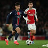 '가짜 9번' 이강인 아쉽다! 무회전 슈팅→GK 슈퍼세이브... '골대 2번' PSG, 아스널에 0-2 완패