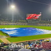 '아뿔싸 비온다' 방수포 덮인 광주 챔필... 다시 걷었지만 KBO "방수포 걷는 시점부터 40분 지연" [KS1 현장]
