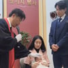 '독실한 기독교인' 이지훈♥아야네, 딸 유아세례 完.."믿음의 자녀로 예쁘게 성장하길♥"