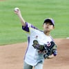[포토] 김선우 어린이 광속 시구에 모두 깜놀