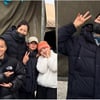 '둘째 임신' 이하늬, 5월에 롱패딩 입고 아이들과
