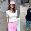 '임창정♥' 서하얀, 러블리 핑크 근황 "누가 더 작나" 소두 인증