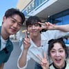 박나래, 할머니 보내드리고 밝은 미소..오상욱과 대전行 포착 [스타이슈]