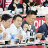 [포토]'허구연 KBO총재와  KT-롯데전 관전하는' 전용기, 염태영 국회의원