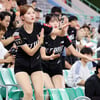 [★한번에쓱]'폭염뚫고 응원 이어가는' KT 치어리더 세희,해리,한슬, 금주