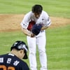 [포토] 김택연, 한화 캡틴에  폴더인사