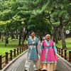 홍윤화♥김민기, 폭염에 한복 입고 경주行.."진짜 더운데"