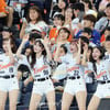 [한번에쓱]타이거즈 전 '21-3'대승 응원하는 한화 치어리더들