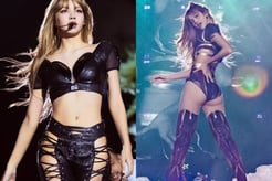 리사, 속옷 착용? 의심되는데..'치골 끝+엉밑살 노출' LA 한정 섹시