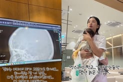 '윤전일♥' 김보미, 아들 이마 피 고여 병원行.."엄마가 미안해"