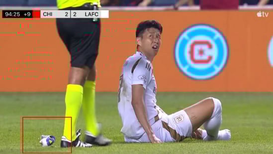 축구화 벗겨지고, 괜한 시비까지... 손흥민 '험난했던' MLS 신고식