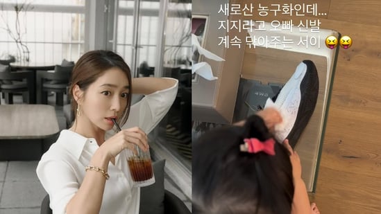 '이병헌♥' 이민정 "오빠 농구화 닦아주는 ♥서이" 귀요미 효녀네