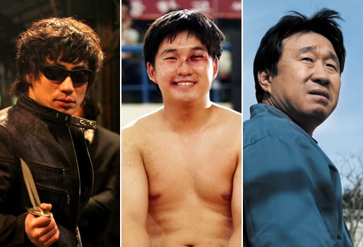 왼쪽부터 영화 '예의없는 것들'의 신하균, '천하장사 마돈나'의 류덕환, '원탁의 천사'의 임하룡.